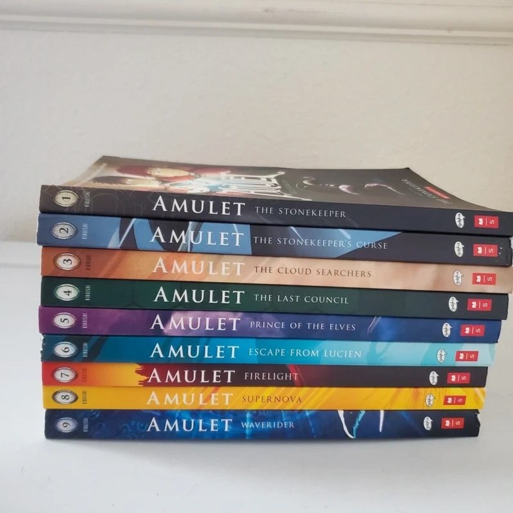 Amulet Graphic Novel Series Books 1-9 Set by Kazu Kibuishi Scholastic Graphix